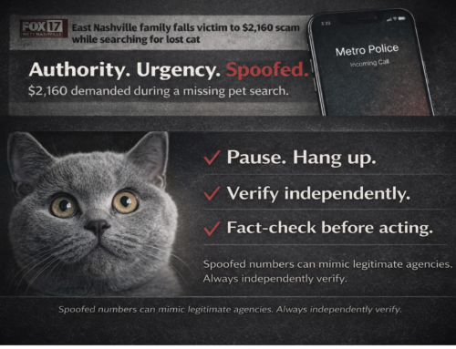 Authority, Urgency, and a Spoofed Numbers
